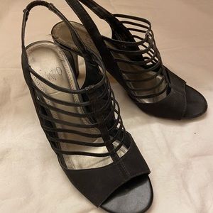 Impo black strappy heels